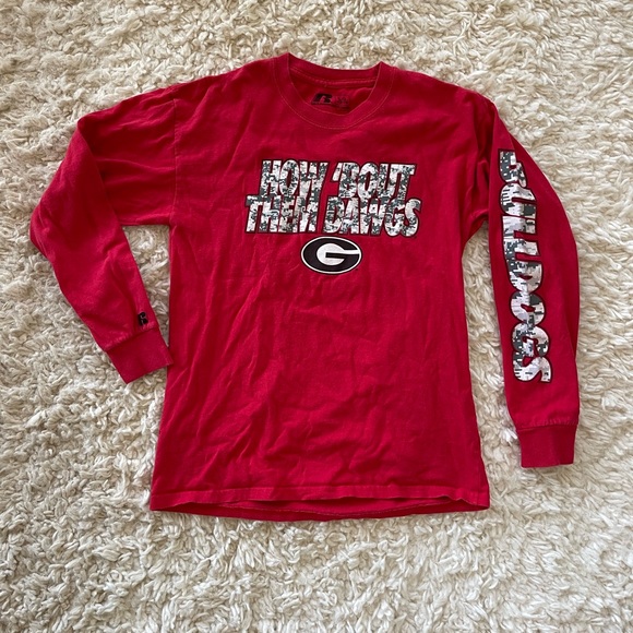 Russell Athletic Other - UGA bulldogs red long sleeve shirt boys size Large